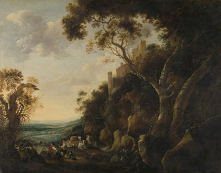 Landscape with Shepherds - Gijsbert Gillisz de Hondecoeter — artwork view