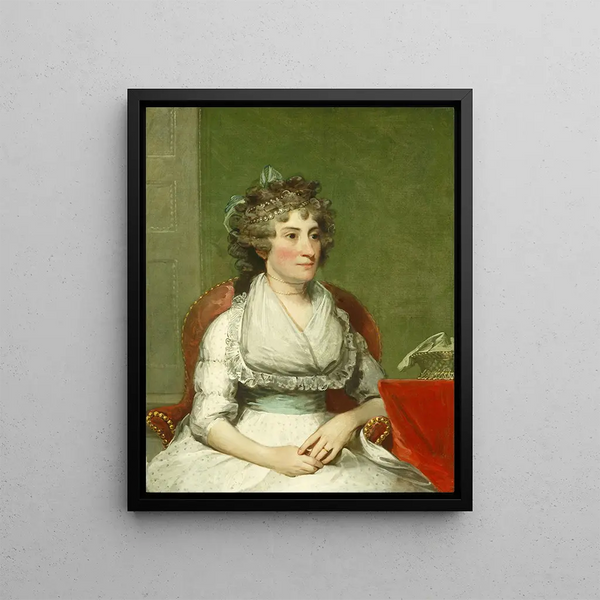 Catherine Yates Pollock Mme George Pollock - Gilbert Stuart — framed artwork on a wall