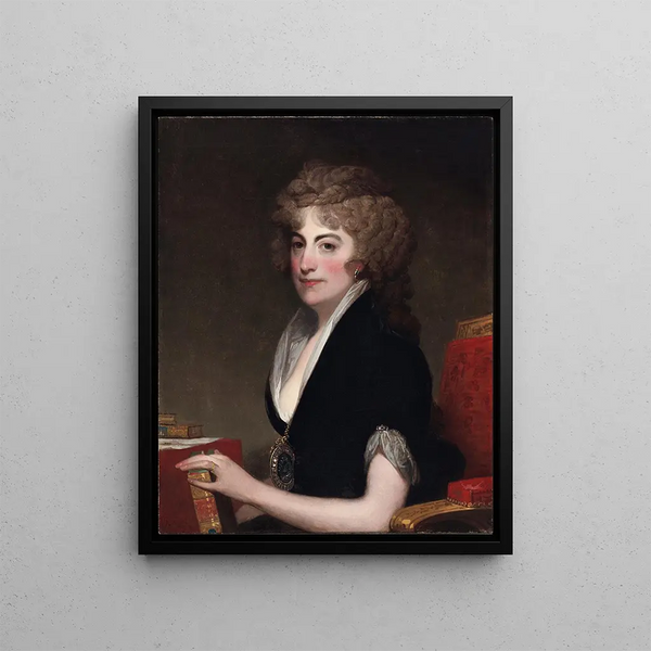 Portrait of Anne Willing Bingham - Gilbert Stuart — framed artwork on a wall