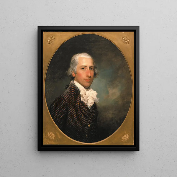 Portrait Painting of Gabriel Manigault - Gilbert Stuart — framed artwork on a wall