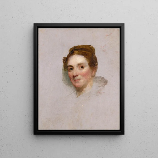 Portrait of a Lady - Gilbert Stuart — framed artwork on a wall