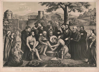 The Savior washing the feet of his disciples - Giles Silber — artwork view