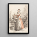 a young woman standing in a park - Gilles Demarteau the Elder — framed artwork on a wall