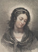 a Woman's Head Looking Down - Gilles Demarteau the Elder — artwork view