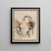 Head of a woman - Gilles Demarteau l'Ancien — framed artwork on a wall