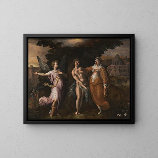Allegory of Religious Life - Gillis Coignet — framed artwork on a wall