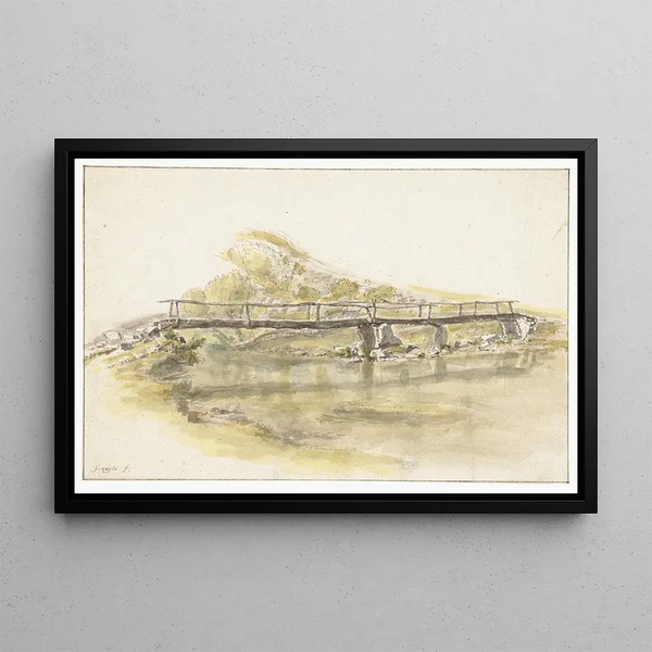 Petit pont en bois - Gillis Neyts — framed artwork on a wall
