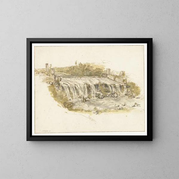 Waterfall - Gillis Neyts — framed artwork on a wall