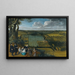 Family Portrait Painting known as the Van Der Witte family, depicted on a hill overlooking their estate - Gillis van Tilborgh — framed artwork on a wall