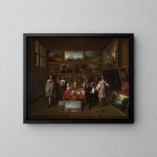 Une galerie de tableaux - Gillis van Tilborgh — framed artwork on a wall