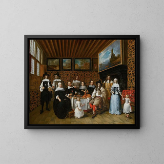 Family Portrait Painting - Gillis van Tilborgh — framed artwork on a wall