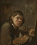Self-portrait in the studio - Gillis van Tilborgh — artwork view