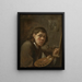 Self-portrait in the studio - Gillis van Tilborgh — framed artwork on a wall