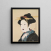 Portrait of a Woman - Gion Seitoku — framed artwork on a wall