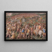 L'assault of the Stampace fortress - Giorgio Vasari — framed artwork on a wall