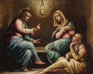 The Christ in the house of Martha and Mary - Giorgio Vasari and Workshop — artwork view