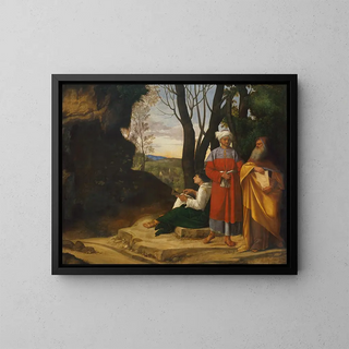 Trois philosophes - Giorgione — framed artwork on a wall
