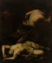 Cain fleeing after the murder of Abel - Giovan Battista Langetti — artwork view