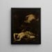 Cain fleeing after the murder of Abel - Giovan Battista Langetti — framed artwork on a wall