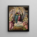 The Virgin and Child on a cloud - Giovan Filippo Criscuolo — framed artwork on a wall