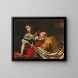 La Charité romaine - Giovan Francesco de Rosa — framed artwork on a wall