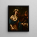 Judith with the head of Holofernes - Giovan Gioseffo dal Sole — framed artwork on a wall