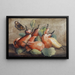 Nature morte avec poires et un papillon - Giovanna Garzoni — framed artwork on a wall