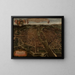 Plan of Paris - Giovanni Maria Tamburini — framed artwork on a wall