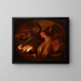 Chickens and Guinea Pigs - Giovanni Agostino Cassana — framed artwork on a wall