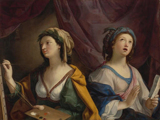 Allegory of Painting and Music - Giovanni Andrea Sirani — artwork view