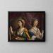 Allegory of Painting and Music - Giovanni Andrea Sirani — framed artwork on a wall