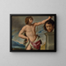 David with the Head of Goliath - Giovanni Andrea Sirani — framed artwork on a wall