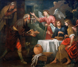 Abraham et les trois anges - Giovanni Andrea de Ferrari — artwork view