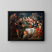 Abraham et les trois anges - Giovanni Andrea de Ferrari — framed artwork on a wall
