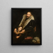 Portrait of a gentleman and a child with a dog - Giovanni Antonio Fasolo — framed artwork on a wall