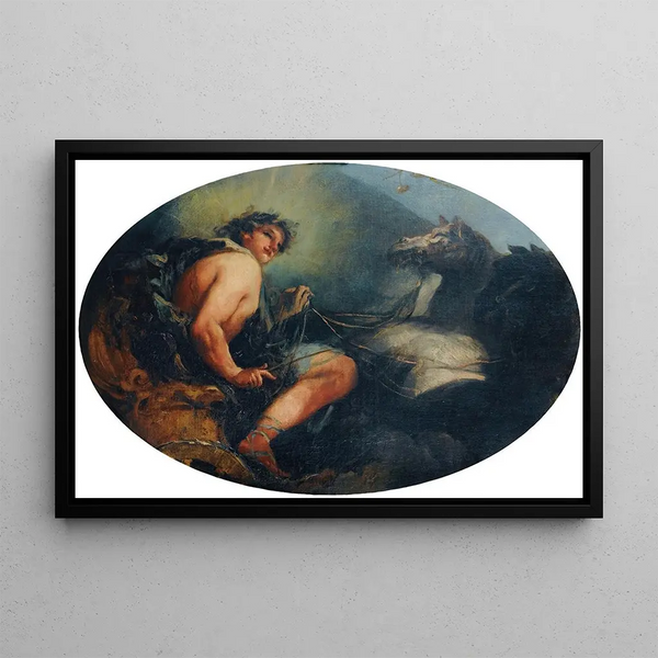 Apollon - Giovanni Antonio Guardi — framed artwork on a wall