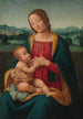 The Virgin and Child in front of a landscape - Giovanni Antonio Sogliani — artwork view