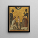 The Baptism of Christ - Giovanni Baronzio — framed artwork on a wall