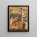 The Birth, Naming, and Circumcision of Saint John the Baptist - Giovanni Baronzio — framed artwork on a wall
