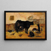 Bœufs à la mangeoire - Giovanni Bartolena — framed artwork on a wall