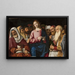 The Christ among the doctors - Giovanni Battista Cima da Conegliano — framed artwork on a wall