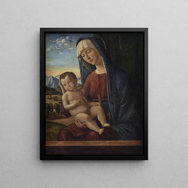 Virgin and Child - Giovanni Battista Cima da Conegliano — framed artwork on a wall