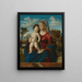 Virgin and Child in a landscape - Giovanni Battista Cima da Conegliano — framed artwork on a wall