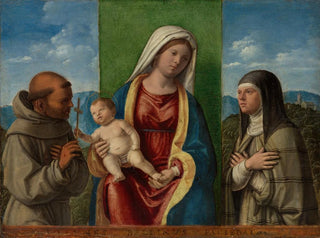 Virgin and Child with Saints Francis and Clare - Giovanni Battista Cima da Conegliano — artwork view