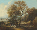 a river landscape with travelers on a path - Giovanni Battista Cimaroli — artwork view