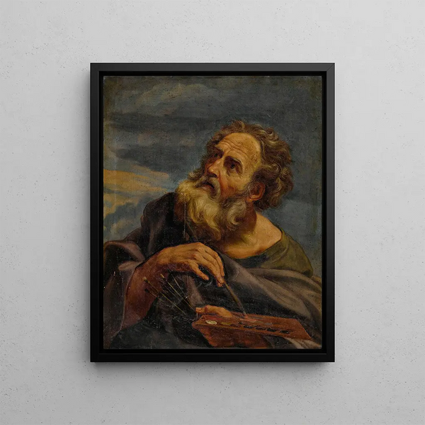Saint Luke - Giovanni Battista Gaulli — framed artwork on a wall