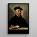 Portrait of a clergyman - Giovanni Battista Moroni — framed artwork on a wall
