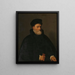 Portrait of an old man, probably Vercellino Olivazzi, senator of Bergamo - Giovanni Battista Moroni — framed artwork on a wall