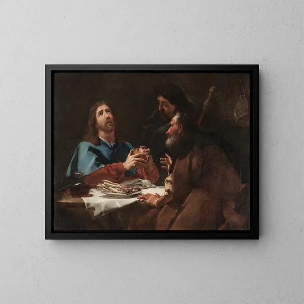Le Souper à Emmaüs - Giovanni Battista Piazzetta — framed artwork on a wall