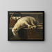 an un lamb tied next to a basket of eggs, an allegory of Easter - Giovanni Battista Recco — framed artwork on a wall